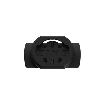 ZINE Core Mount Flex side view with adaptive base for top tube mounting, universal adhesive GPS mount in stealth black.